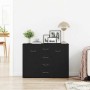 Aparador de madera de roble negro 88x30x64 cm by , Sideboards - Ref: Foro24-862446, Price: 118,11 €, Discount: %