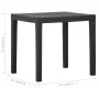 Gray plastic garden table 79x65x72 cm by vidaXL, Garden tables - Ref: Foro24-315843, Price: 71,20 €, Discount: %