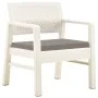 Set de muebles de jardín 3 piezas con cojines plástico blanco de vidaXL, Conjuntos de jardín - Ref: Foro24-315854, Precio: 12...