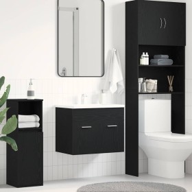 Mueble de baño para lavabo de roble negro 60x38,5x46 cm von , Badezimmermöbel - Ref: Foro24-862025, Preis: 49,20 €, Rabatt: %
