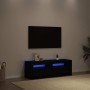 TV-Möbel mit LED-Lichtern, Schwarz-Eiche, 120x35x40 cm. von , TV-Möbel - Ref: Foro24-862031, Preis: 78,13 €, Rabatt: %