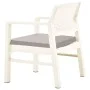3-teiliges Gartenmöbel-Set mit weißen Kunststoffkissen von vidaXL, Gartensets - Ref: Foro24-315854, Preis: 128,54 €, Rabatt: %