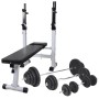 Banco ejercicios con soporte pesas, pesas y mancuernas 120 kg de , Máquinas de levantamiento de pesas - Ref: Foro24-275375, P...