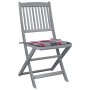Faltbare Gartenstühle, 4 Stück Massivholz Akazie und Kissen von , Gartenstühle - Ref: Foro24-3064576, Preis: 205,41 €, Rabatt: %