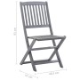 Faltbare Gartenstühle, 4 Stück Massivholz Akazie und Kissen von , Gartenstühle - Ref: Foro24-3064576, Preis: 205,41 €, Rabatt: %