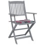 Faltbare Gartenstühle, 4 Stück Massivholz Akazie und Kissen von , Gartenstühle - Ref: Foro24-3064522, Preis: 188,71 €, Rabatt: %