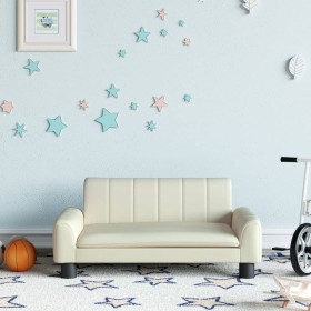 Cream synthetic leather children's sofa 70x45x30 cm by , Baby and Toddler Furniture - Ref: Foro24-3196275, Price: 80,55 €, Di...