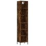Tall smoked oak veneer sideboard 34.5x32.5x180 cm by , Sideboards - Ref: Foro24-3189842, Price: 80,99 €, Discount: %