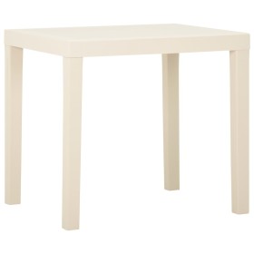 White plastic garden table 79x65x72 cm by vidaXL, Garden tables - Ref: Foro24-315844, Price: 63,32 €, Discount: %