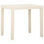 Mesa de jardín de plástico blanca 79x65x72 cm de vidaXL, Mesas de jardín - Ref: Foro24-315844, Precio: 63,32 €, Descuento: %