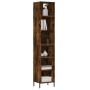 Tall smoked oak veneer sideboard 34.5x32.5x180 cm by , Sideboards - Ref: Foro24-3189842, Price: 80,99 €, Discount: %