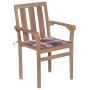 Stapelbare Gartenstühle, 4 Stück Massivholz Teak mit Kissen. von , Gartenstühle - Ref: Foro24-3073392, Preis: 503,60 €, Rabat...