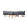 Gartenmöbel aus Paletten mit grauen Kissen, 4-teilig, Holz von , Gartensets - Ref: Foro24-277488, Preis: 465,52 €, Rabatt: %