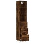 Aparador de madera contrachapada roble ahumado 34,5x34x180 cm de , Aparadores - Ref: Foro24-3189674, Precio: 99,28 €, Descuen...
