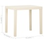 Mesa de jardín de plástico blanca 79x65x72 cm de vidaXL, Mesas de jardín - Ref: Foro24-315844, Precio: 63,32 €, Descuento: %