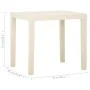 White plastic garden table 79x65x72 cm by vidaXL, Garden tables - Ref: Foro24-315844, Price: 64,87 €, Discount: %