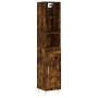 Aparador de madera contrachapada roble ahumado 34,5x34x180 cm de , Aparadores - Ref: Foro24-3190074, Precio: 88,17 €, Descuen...