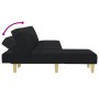Schlafsofa in L-Form, schwarzer Stoff, 255x140x70 cm. von , Sofas - Ref: Foro24-3157237, Preis: 377,75 €, Rabatt: %