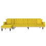 Ecksofa Schlafsofa aus gelbem Samtstoff 271x140x70 cm von , Sofas - Ref: Foro24-3157280, Preis: 399,97 €, Rabatt: %