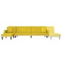 Ecksofa Schlafsofa aus gelbem Samtstoff 271x140x70 cm von , Sofas - Ref: Foro24-3157280, Preis: 399,97 €, Rabatt: %