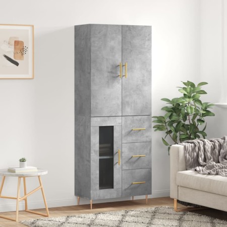 Hoher Schrank aus grauem Beton-Sperrholz, 69,5x34x180 cm. von , Sideboards - Ref: Foro24-3195951, Preis: 165,10 €, Rabatt: %