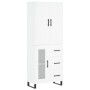 Hoher Schrank aus weißem Sperrholz 69,5x34x180 cm von , Sideboards - Ref: Foro24-3195979, Preis: 173,14 €, Rabatt: %