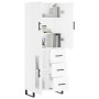Hoher Schrank aus weißem Sperrholz 69,5x34x180 cm von , Sideboards - Ref: Foro24-3195979, Preis: 173,14 €, Rabatt: %