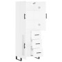 Aparador alto madera contrachapada blanco 69,5x34x180 cm de , Aparadores - Ref: Foro24-3195979, Precio: 173,14 €, Descuento: %