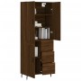 Aparador alto madera contrachapada marrón roble 69,5x34x180 cm de , Aparadores - Ref: Foro24-3196034, Precio: 186,87 €, Descu...
