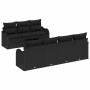 Conjunto de sofá de jardín 8 pcs Negro 55 x 55 x 37 cm