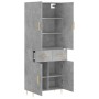 Aparador alto madera contrachapada gris hormigón 69,5x34x180 cm de , Aparadores - Ref: Foro24-3198141, Precio: 156,43 €, Desc...