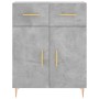 Aparador alto madera contrachapada gris hormigón 69,5x34x180 cm de , Aparadores - Ref: Foro24-3198141, Precio: 156,43 €, Desc...