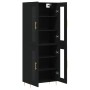 Aparador alto madera contrachapada negro 69,5x34x180 cm de , Aparadores - Ref: Foro24-3198266, Precio: 181,22 €, Descuento: %