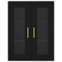 Aparador alto madera contrachapada negro 69,5x34x180 cm de , Aparadores - Ref: Foro24-3198266, Precio: 181,22 €, Descuento: %