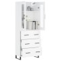 Hoher Schrank aus glänzend weißem Sperrholz 69,5x34x180 cm. von , Sideboards - Ref: Foro24-3198427, Preis: 206,37 €, Rabatt: %
