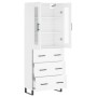 Hoher Schrank aus glänzend weißem Sperrholz 69,5x34x180 cm. von , Sideboards - Ref: Foro24-3198427, Preis: 206,37 €, Rabatt: %