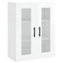Aparador alto madera contrachapada blanco brillo 69,5x34x180 cm de , Aparadores - Ref: Foro24-3198427, Precio: 206,37 €, Desc...