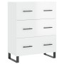 Hoher Schrank aus glänzend weißem Sperrholz 69,5x34x180 cm. von , Sideboards - Ref: Foro24-3198427, Preis: 206,37 €, Rabatt: %