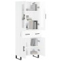 Hoher Schrank aus glänzend weißem Sperrholz 69,5x34x180 cm. von , Sideboards - Ref: Foro24-3198555, Preis: 196,72 €, Rabatt: %