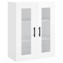 Hoher Schrank aus glänzend weißem Sperrholz 69,5x34x180 cm. von , Sideboards - Ref: Foro24-3198555, Preis: 196,72 €, Rabatt: %