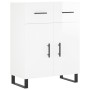 Hoher Schrank aus glänzend weißem Sperrholz 69,5x34x180 cm. von , Sideboards - Ref: Foro24-3198555, Preis: 196,72 €, Rabatt: %