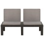 Banco de jardín con cojines plástico gris by vidaXL, garden benches - Ref: Foro24-315849, Price: 132,92 €, Discount: %