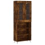 Hoher Schrank aus geräucherter Eichen-Sperrholzplatte 69,5x34x180 cm. von , Sideboards - Ref: Foro24-3198702, Preis: 123,07 €...