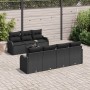 Conjunto de sofá de jardín 8 pcs Negro 55 x 55 x 37 cm