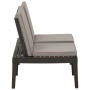 Banco de jardín con cojines plástico gris by vidaXL, garden benches - Ref: Foro24-315849, Price: 132,92 €, Discount: %