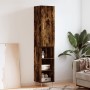 Aparador de madera contrachapada roble ahumado 34,5x34x180 cm de , Aparadores - Ref: Foro24-3198974, Precio: 87,73 €, Descuen...