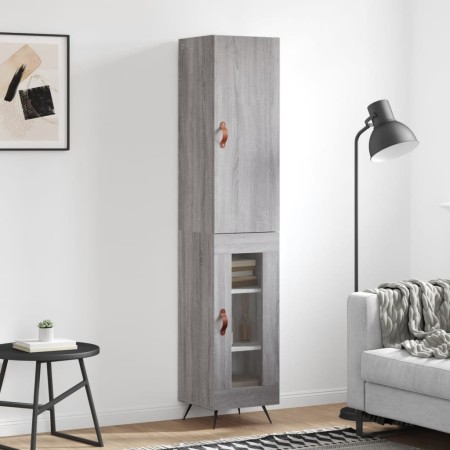 Aparador alto madera contrachapada gris Sonoma 34,5x34x180 cm de , Aparadores - Ref: Foro24-3199023, Precio: 100,24 €, Descue...