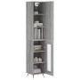 Aparador alto madera contrachapada gris Sonoma 34,5x34x180 cm de , Aparadores - Ref: Foro24-3199023, Precio: 100,24 €, Descue...