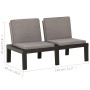 Banco de jardín con cojines plástico gris by vidaXL, garden benches - Ref: Foro24-315849, Price: 132,92 €, Discount: %