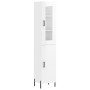 Hoher Schrank aus glänzend weißem Sperrholz 34,5x34x180 cm. von , Sideboards - Ref: Foro24-3199179, Preis: 119,35 €, Rabatt: %